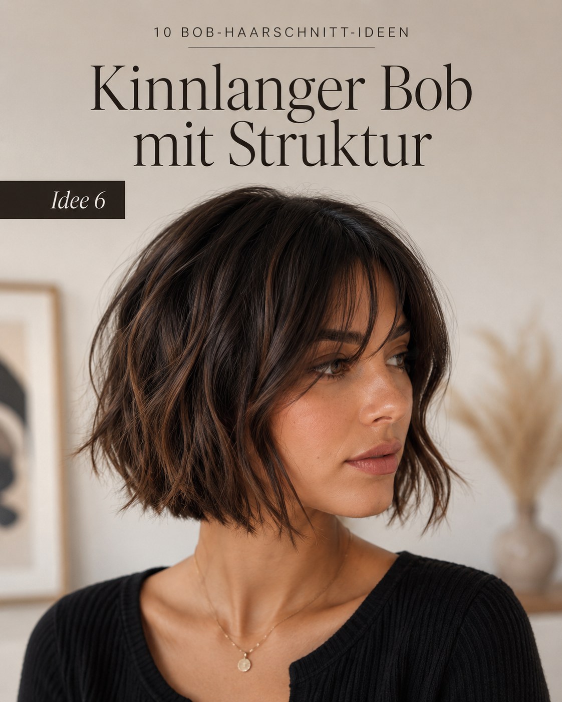 Kinnlanger Bob mit Struktur und Point-Cut-Enden, eine kurze und dennoch weiche Bob Haarschnitte Idee