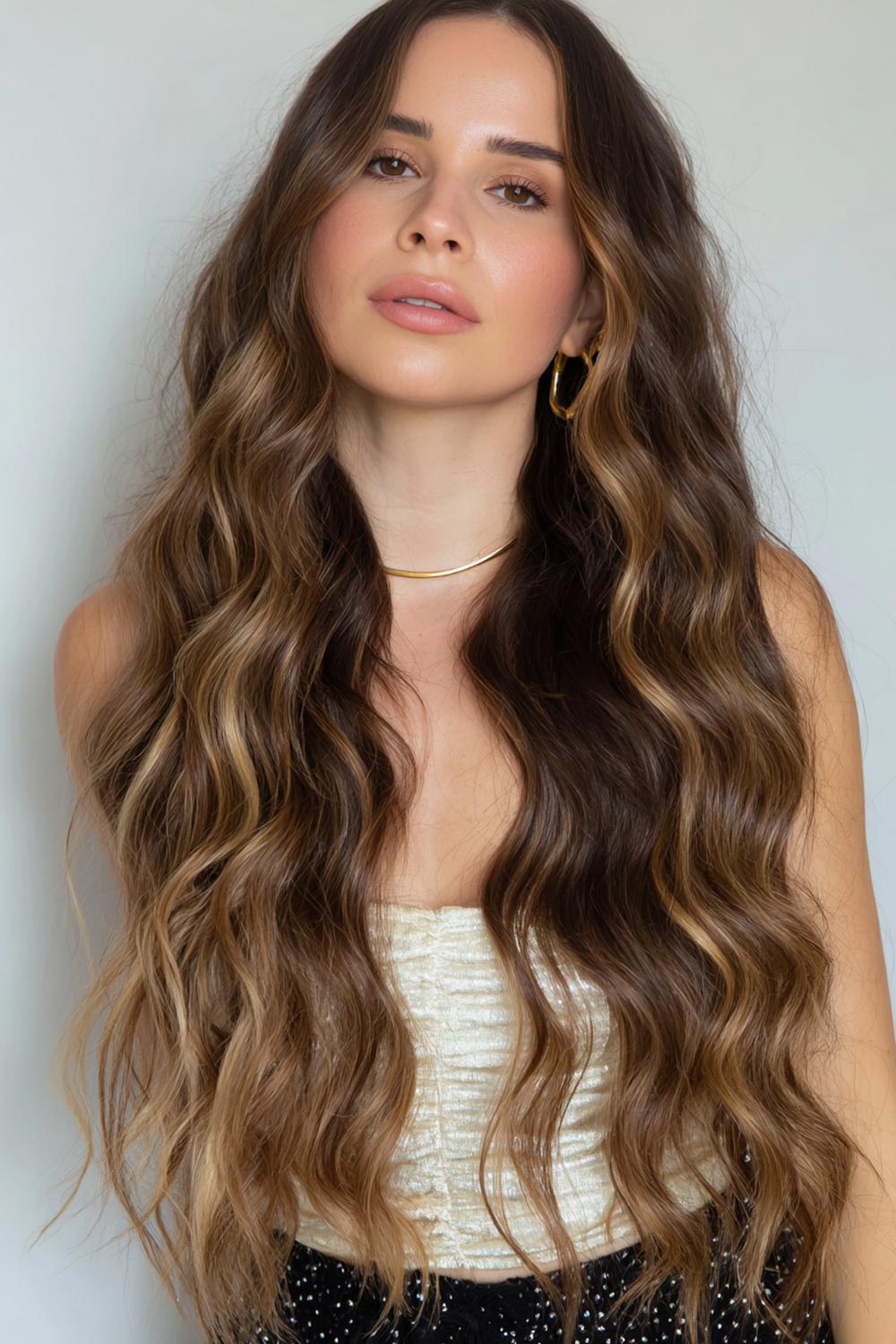 16. Braun Haar Inspiration 2026: Bernsteinbraune Spitzen mit sanftem Dip-Dye-Effekt