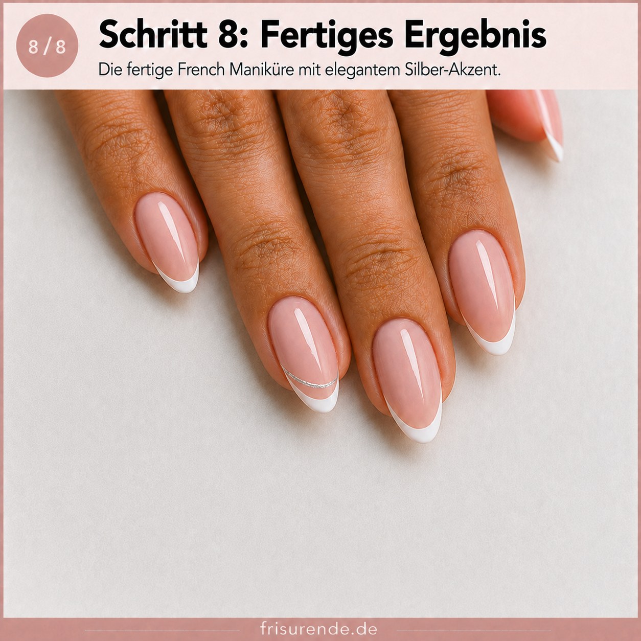 French Tip Mandelform Nägel - Anleitung Für Zuhause