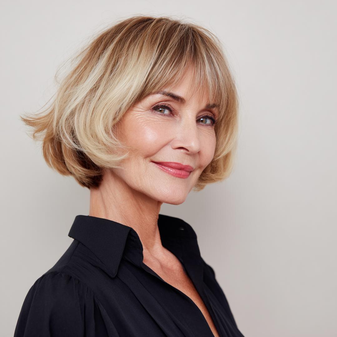 Gestufter Bob für feines Haar