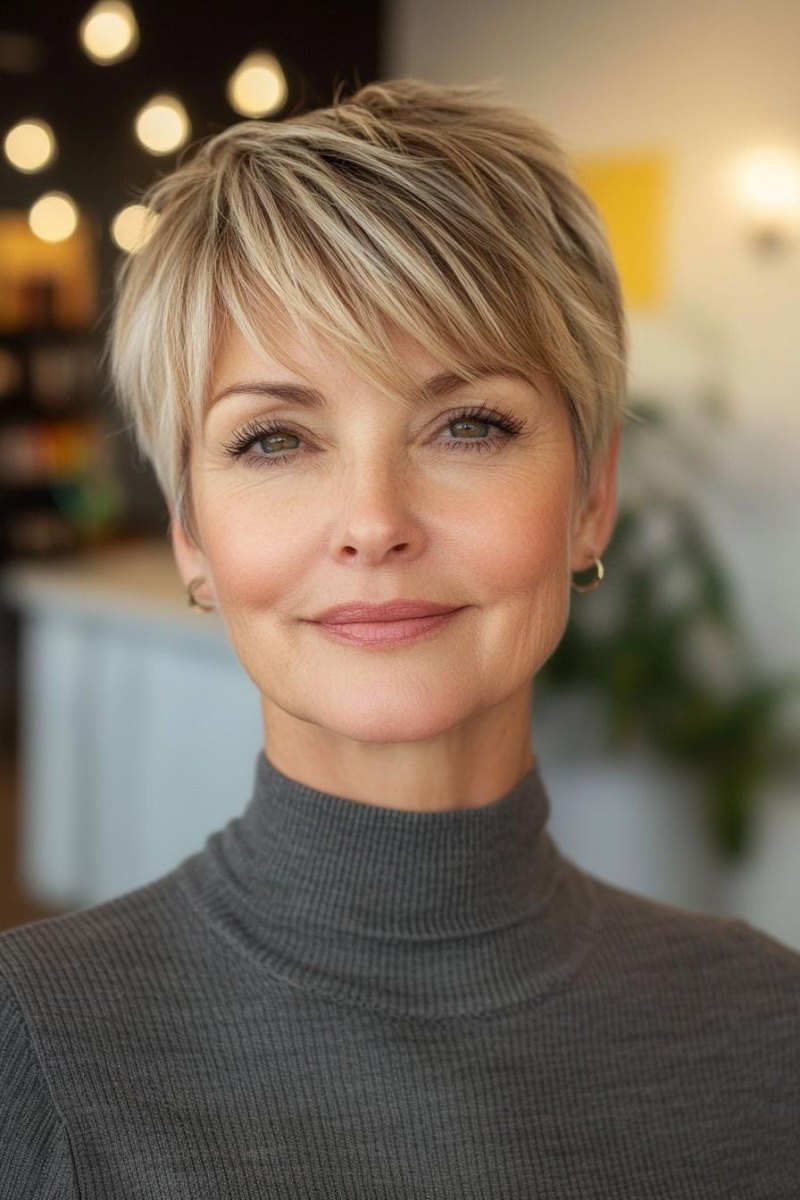 Goldblonder Pixie Frau