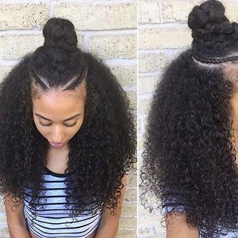 Geflochtener Dutt mit Locken