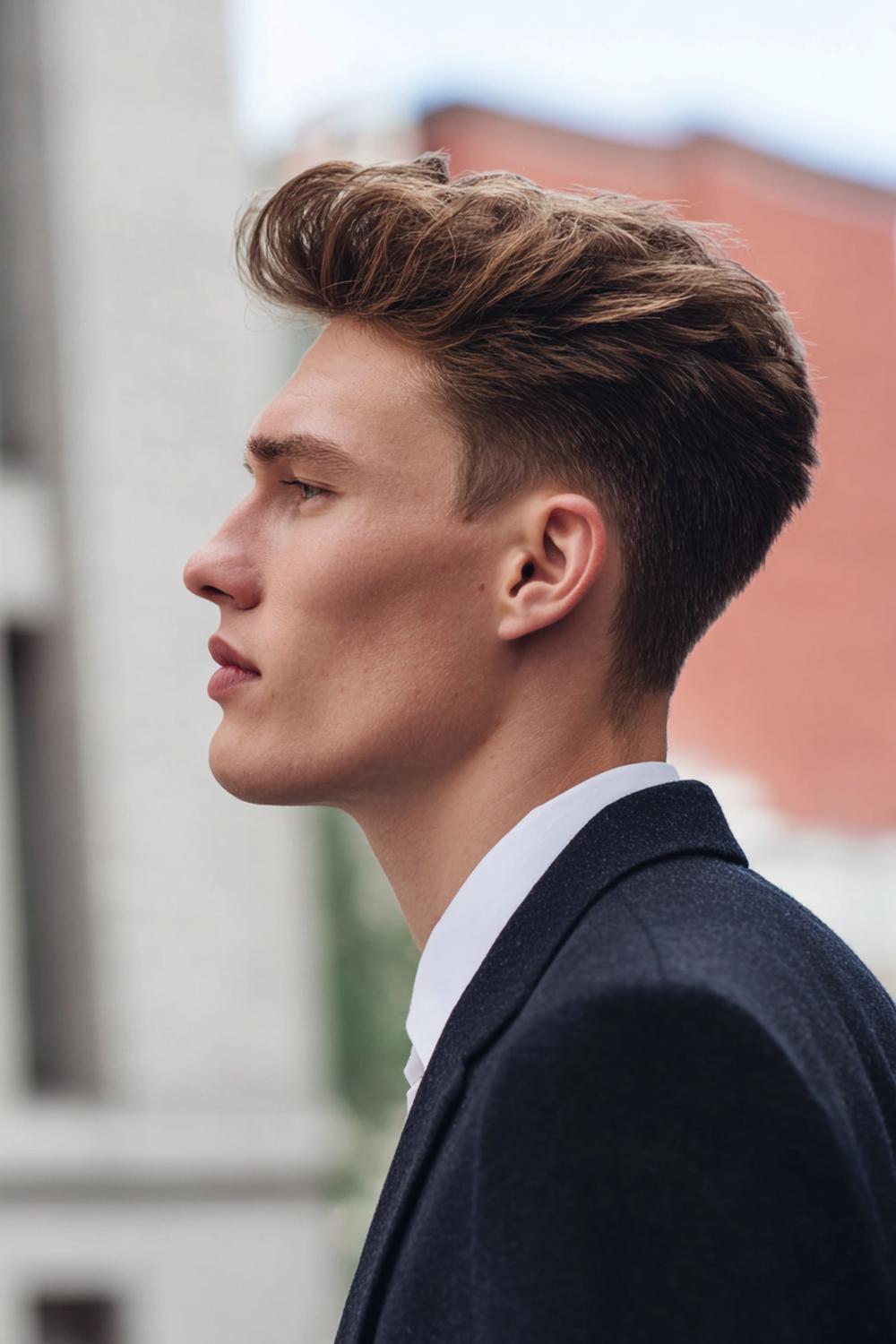 15. Herren Frisuren 2026: Ivy League Cut mit dezentem Volumen und sauberem Taper