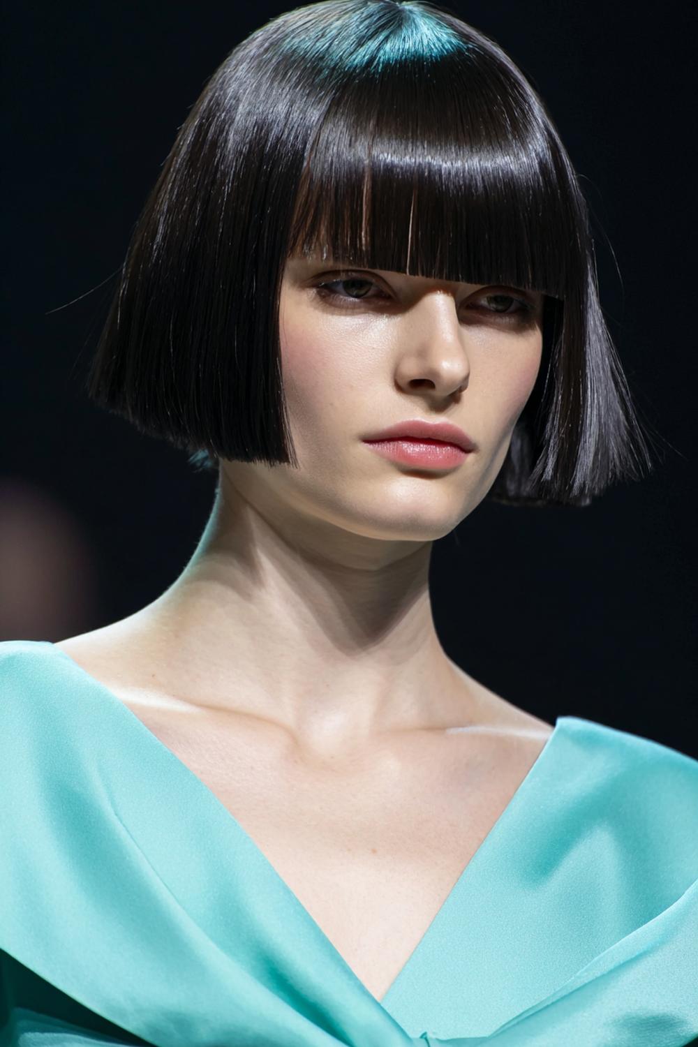 1. Moderne Haar Looks 2026: Glass-Bob mit Mittelscheitel und Spiegelglanz