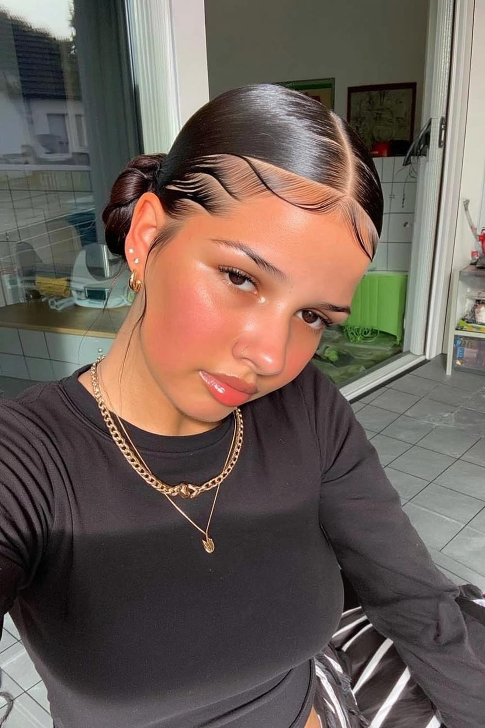 Perfekt geformte Baby Hairs