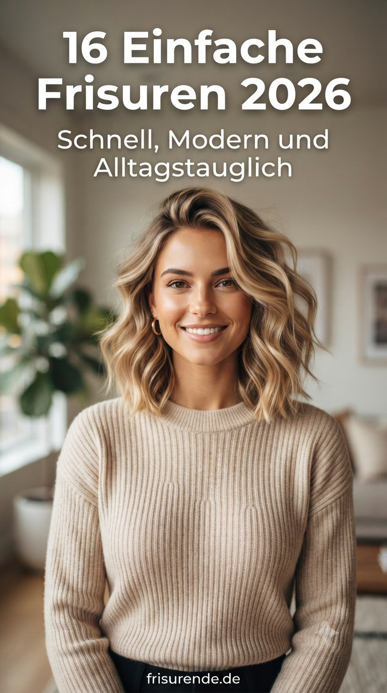 16 Einfache Frisuren 2026: Schnell, Modern und Alltagstauglich