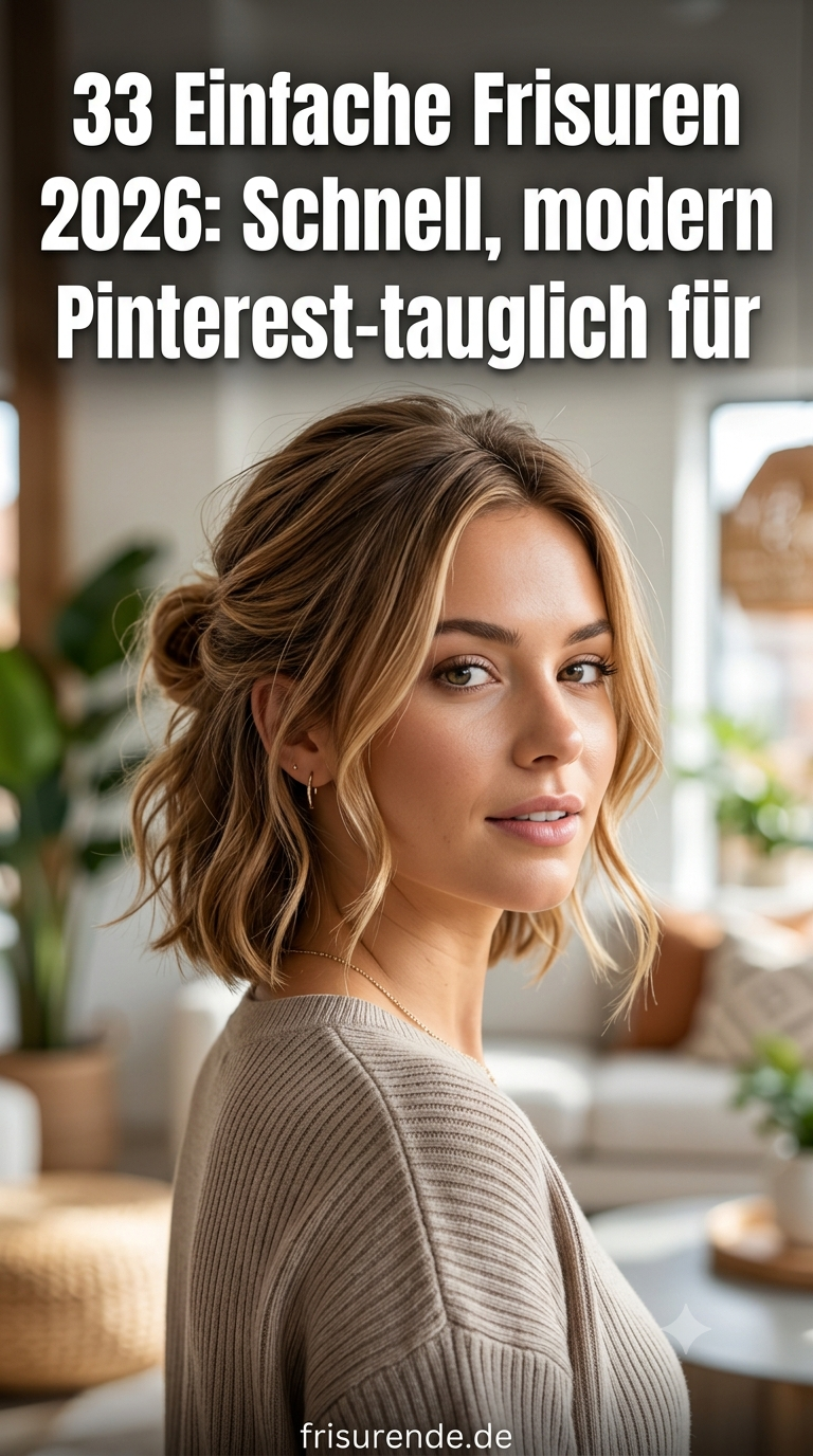 33 Einfache Frisuren 2026: Schnell, modern und Pinterest-tauglich für jeden Tag