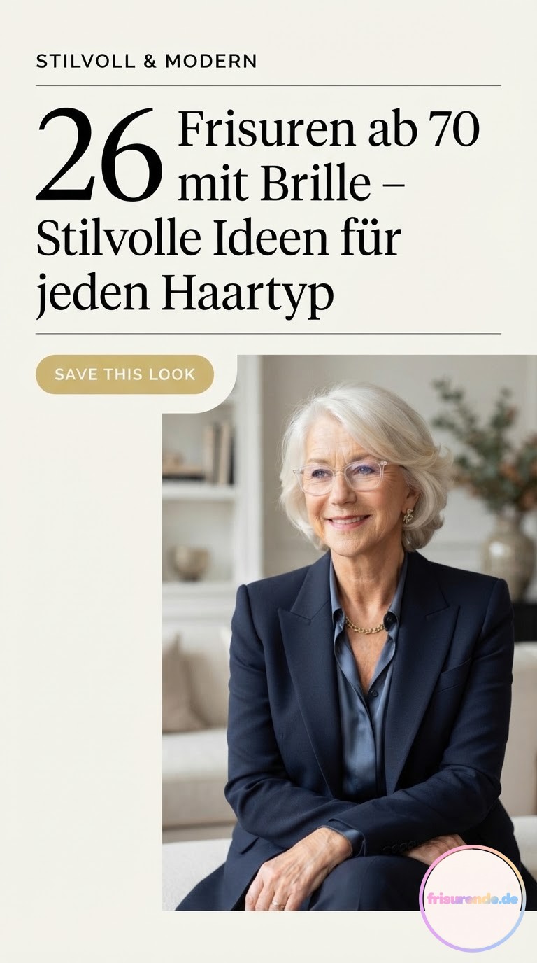 26 Frisuren ab 70 mit Brille – Stilvolle Ideen für jeden Haartyp