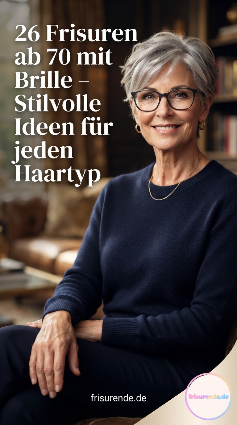 26 Frisuren ab 70 mit Brille – Stilvolle Ideen für jeden Haartyp