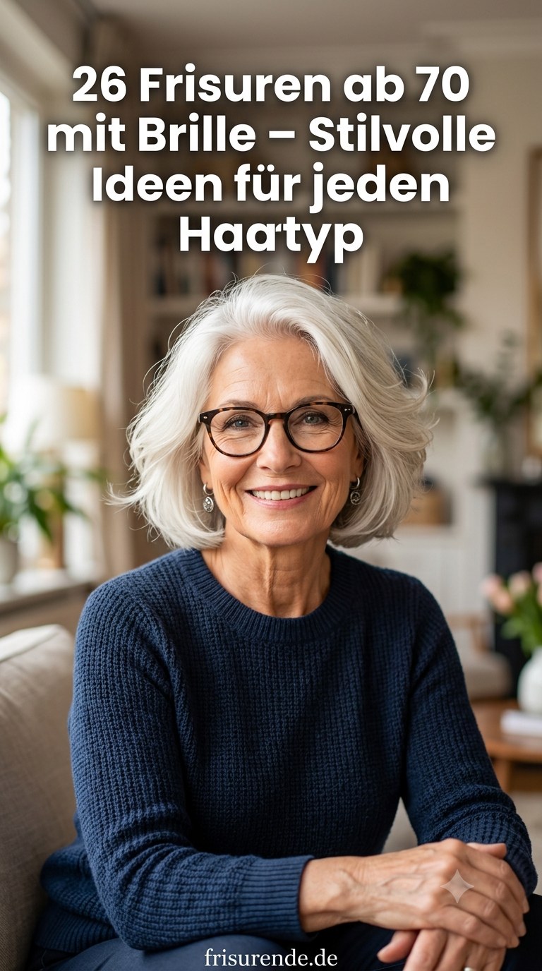 26 Frisuren ab 70 mit Brille – Stilvolle Ideen für jeden Haartyp