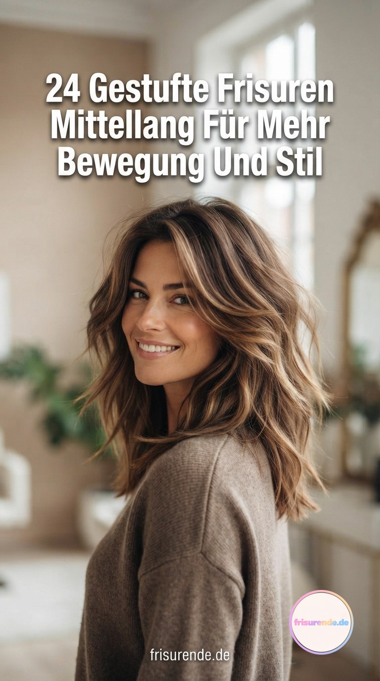 24 Gestufte Frisuren Mittellang Für Mehr Volumen, Bewegung Und Stil