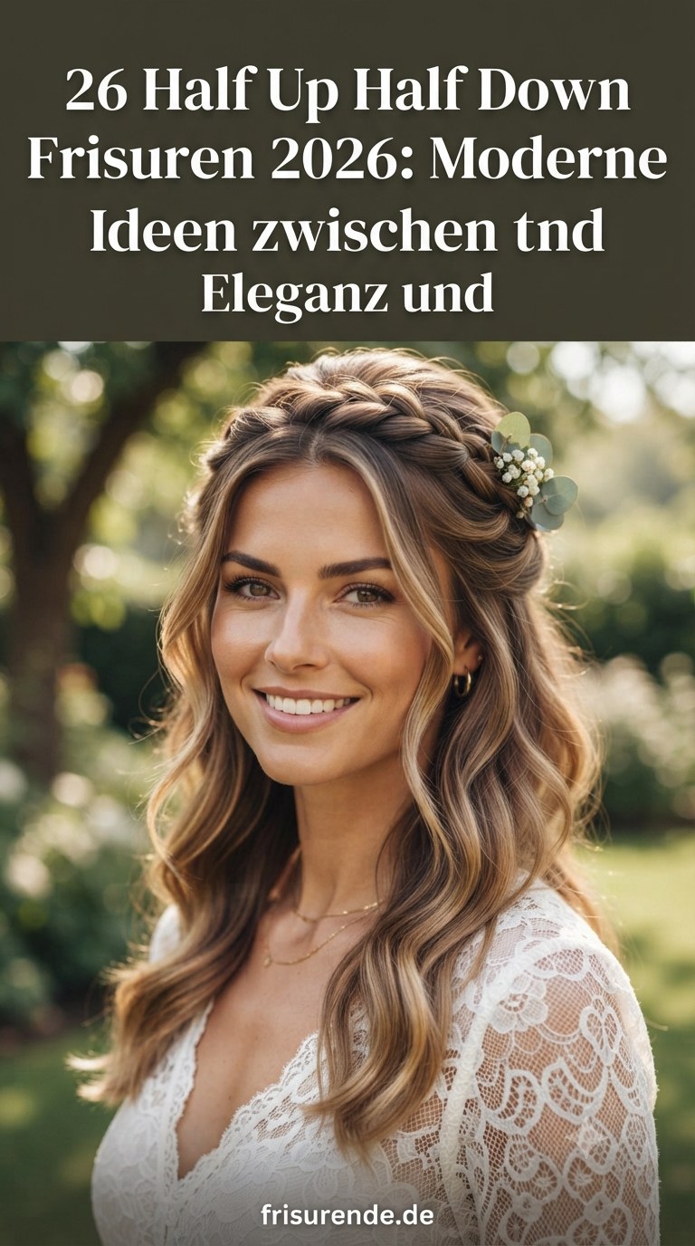 26 Half Up Half Down Frisuren 2026: Moderne Ideen zwischen Eleganz und Alltag