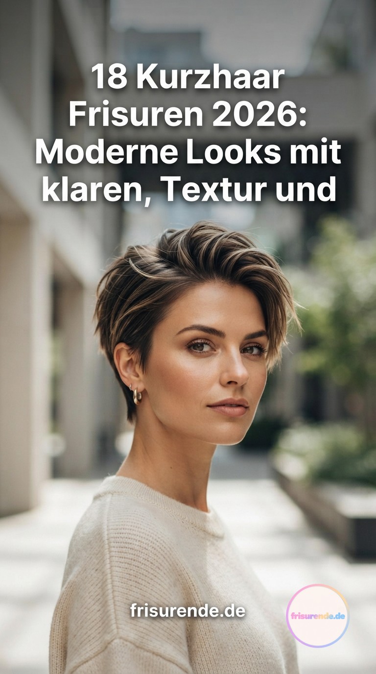 18 Kurzhaar Frisuren 2026: Moderne Looks mit klaren Linien, Textur und Eleganz