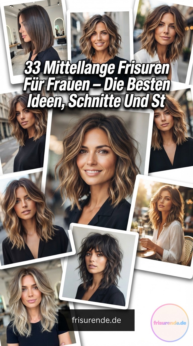 33 Mittellange Frisuren Für Frauen – Die Besten Ideen, Schnitte Und Stylingtipps