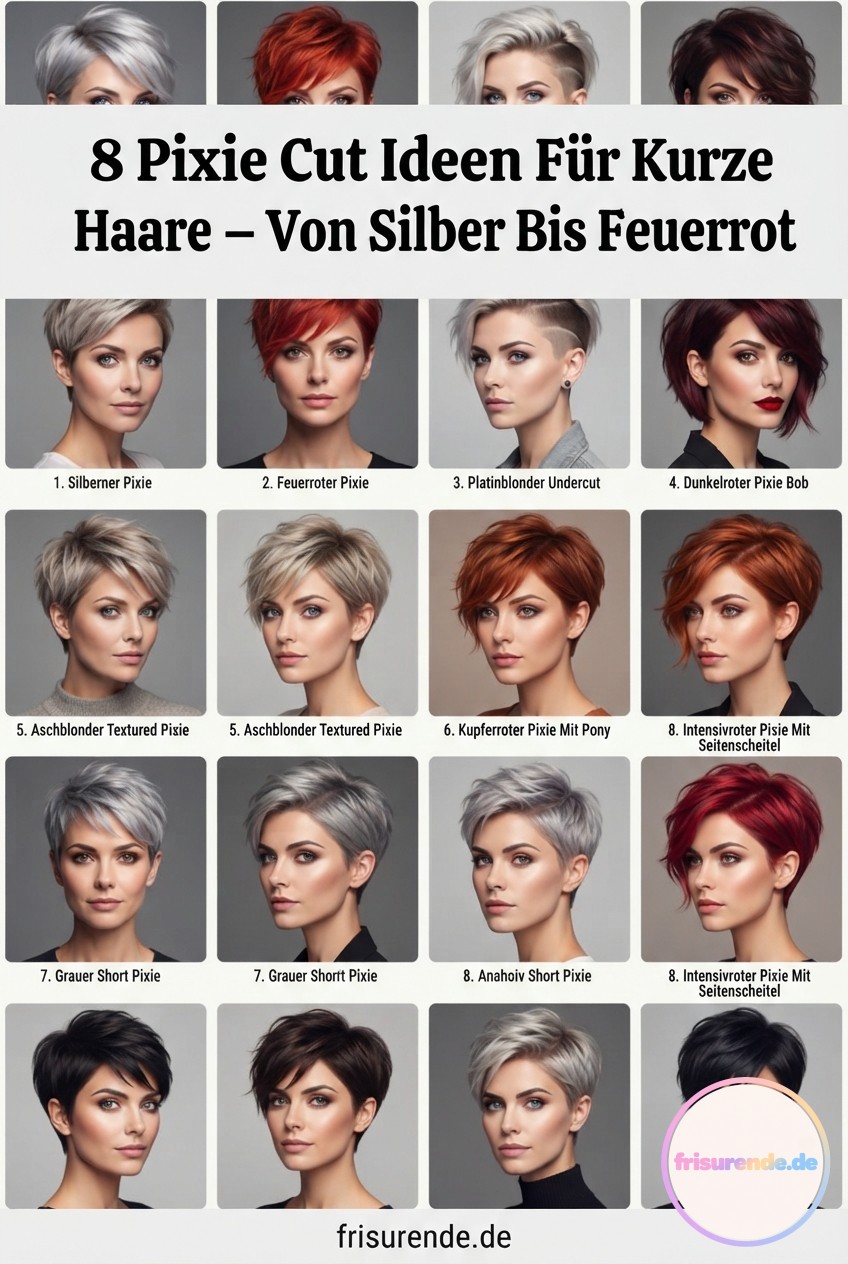 8 Pixie Cut Ideen Für Kurze Haare – Von Silber Bis Feuerrot