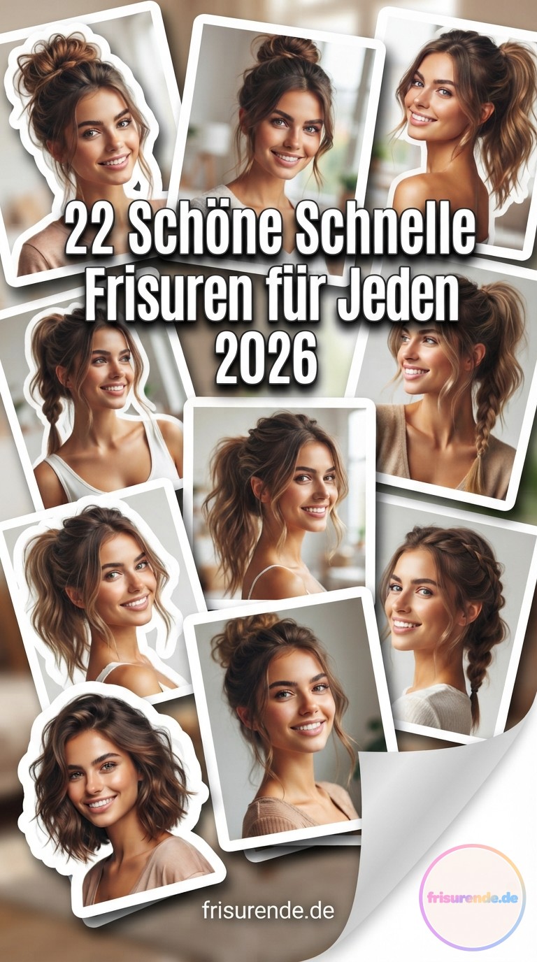 22 Schöne Schnelle Frisuren für Jeden Tag 2026