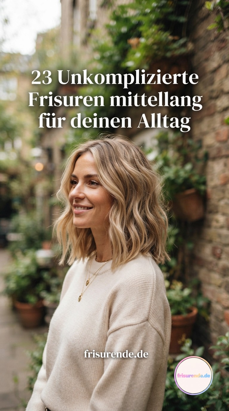 23 Unkomplizierte Frisuren mittellang für deinen Alltag