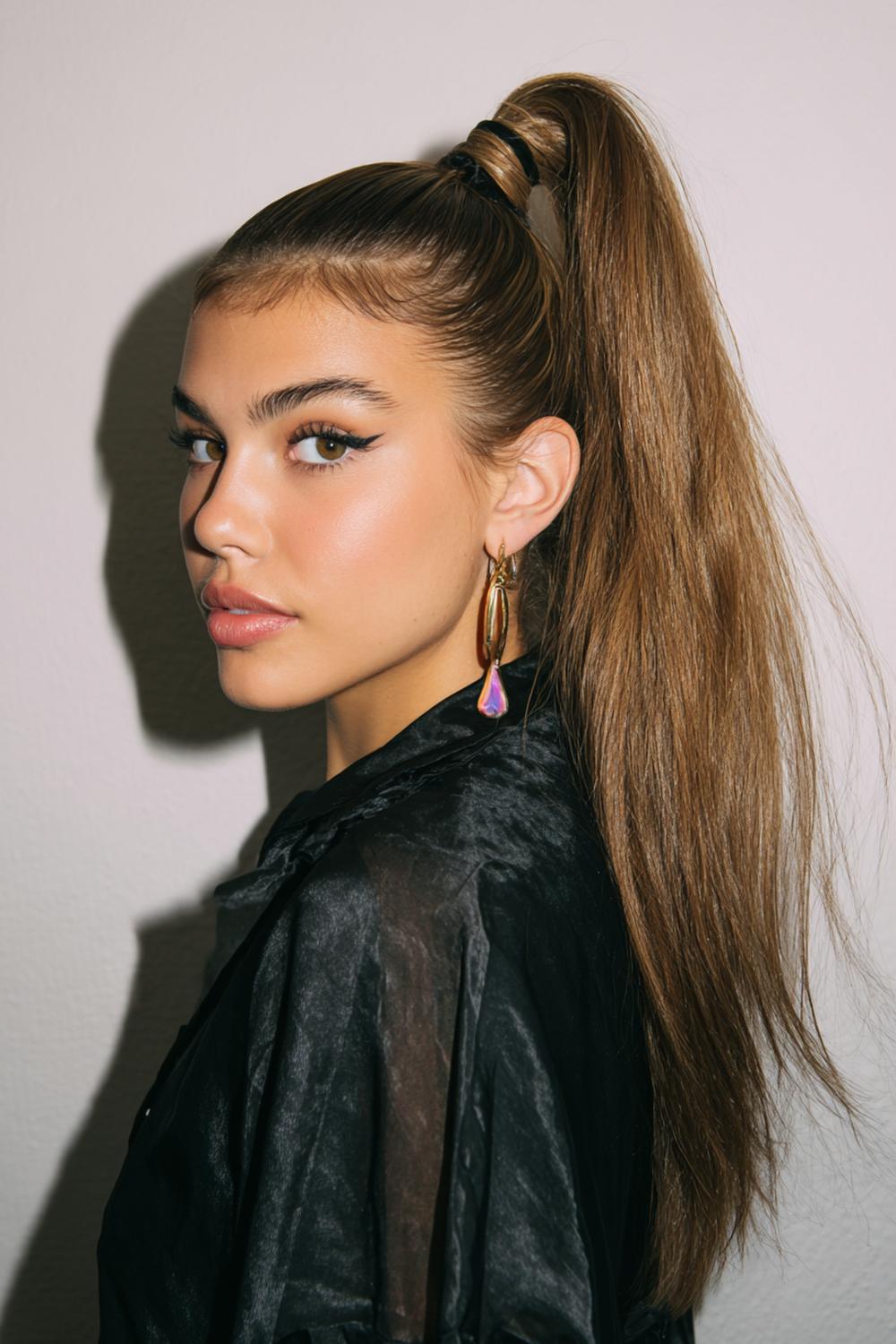 4. TikTok Haar Trend 2026: High Ponytail mit Face-Framing Strähnen